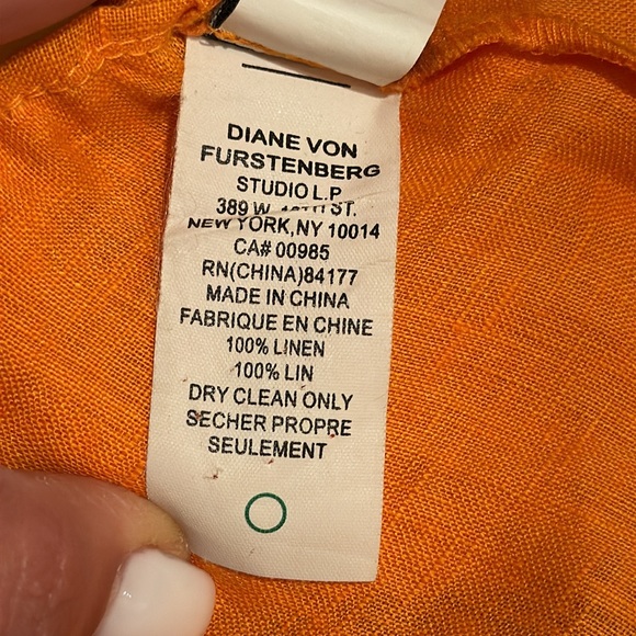 Diane Von Furstenberg Pashos Cutwork Cover-up Linen Dress Size M - Picture 5 of 6